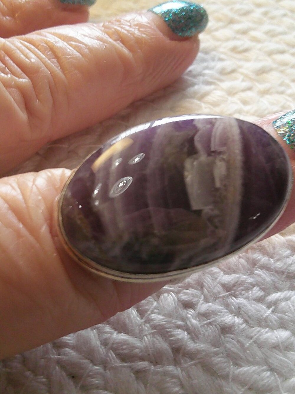 Beautiful AMETHYST Handmade Sterling 925 RIng Size 7 #826E